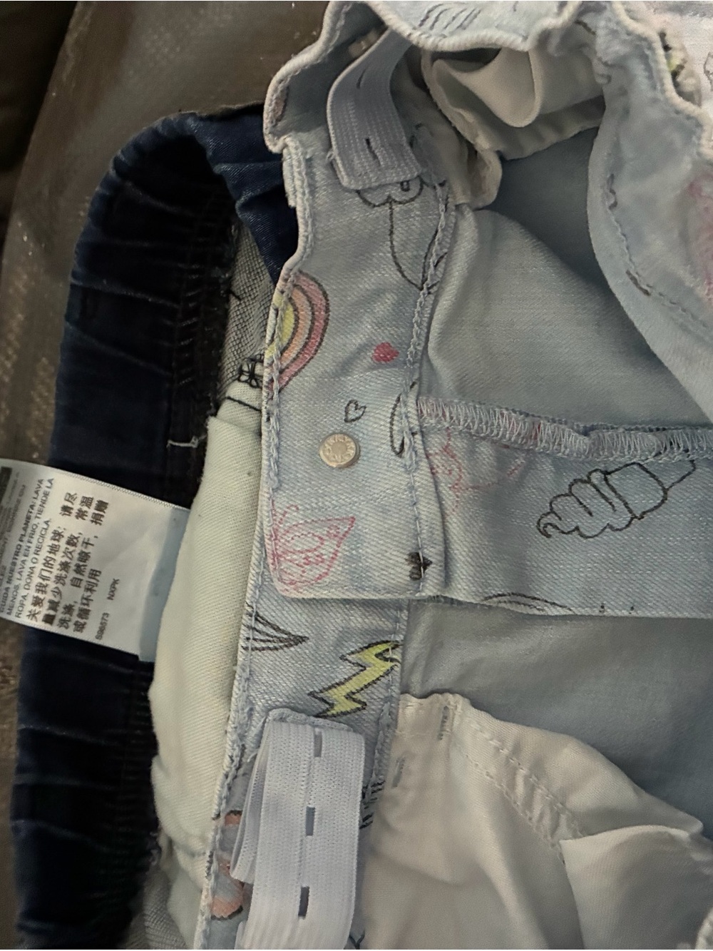 Place Light Blue Emoji Print Jeans - Picture 5 of 7